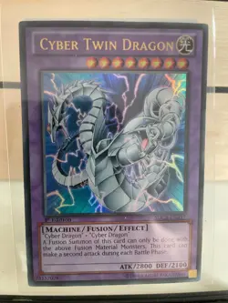 Cyber Twin Dragon SDCR-EN037 1st Edition Ultra Rare Foil Yugioh Card - Image 1