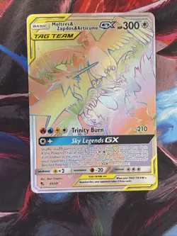 Moltres Zapados Articuno GX Full Art Holo Card 69/68 Hidden Fates - Image 1