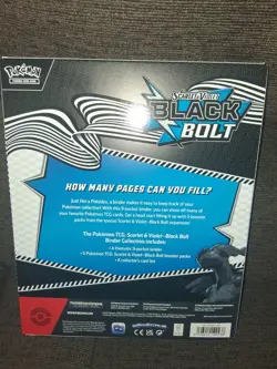 Pokemon TCG: Scarlet & Violet Black Bolt Binder Collection Factory Sealed Box - Image 2