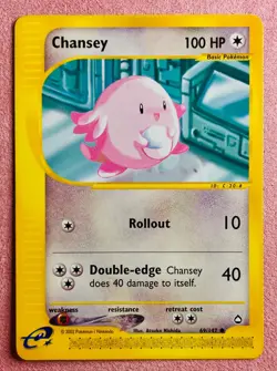 Chansey 69/147 Non Holo | Aquapolis | 2003 Vintage WOTC Pokemon TCG Card | NM - Image 1