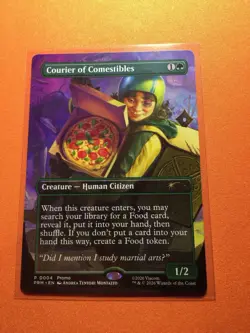 MTG Magic The Gathering Courier Of Comestibles PRM Rare Promo Borderless TMNT - Image 1