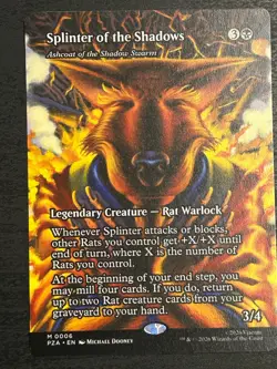 PZA Splinter of the Shadows Ashcoat of the Shadow Swarm Foil Full Art Borderless - Image 1