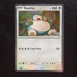 Snorlax SVP 122 Pokemon Scarlet & Violet Black Star Promo Cosmos Holo SWIRL NM - Image 1