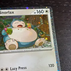 Snorlax SVP 122 Pokemon Scarlet & Violet Black Star Promo Cosmos Holo SWIRL NM - Image 3