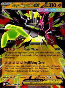 Mega Zygarde ex 047/088 Double Rare Perfect Order Pokemon Holo Near Mint - Image 1