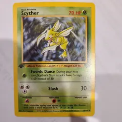 Scyther - 1st Edition - 26/64 Jungle Set - Pokemon TCG - 1999 Never Played NM - Image 1