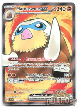 Mamoswine ex 174/159 Ultra Rare Journey Together Pokemon NM - Image 1
