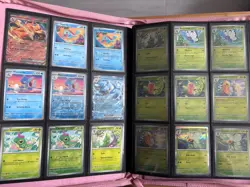 Pokemon SV 151 Complete Base Master Set Reverses, EXs w/VaultX Just Pink Binder - Image 3