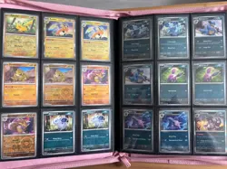 Pokemon SV 151 Complete Base Master Set Reverses, EXs w/VaultX Just Pink Binder - Image 5