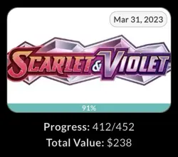 Pokemon Scarlet & Violet Base Set 91% Complete Master Set w/VaultX SV1 Binder - Image 4