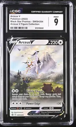 CGC 9 ARCEUS V SWSH204 BLACK STAR PROMO POKEMON MINT - Image 1