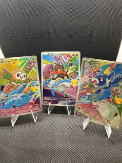 First Partner Illustration Collection Series 1 Gen 7 Alolan Pokemon TCG Set- NM - Image 1
