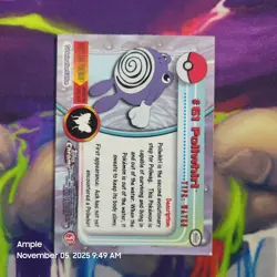 Poliwhirl #61 - Pokemon Topps Chrome TV Animation Edition Holographic - Image 4