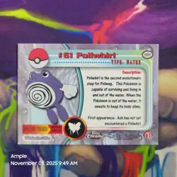 Poliwhirl #61 - Pokemon Topps Chrome TV Animation Edition Holographic - Image 5
