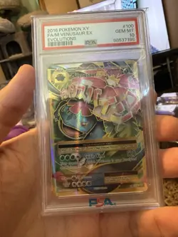 2016 POKEMON XY EVOLUTIONS #100 FULL ART / M VENUSAUR EX PSA 10 GEM MINT - Image 1