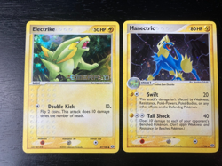 Pokemon RARE Holo Manectric EX Emerald 7/106 & RARE Stamed Holo Electrike 47/106 - Image 1