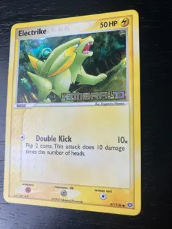 Pokemon RARE Holo Manectric EX Emerald 7/106 & RARE Stamed Holo Electrike 47/106 - Image 3
