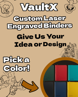 3-VaultX Pokemon Binder Laser Engraved 9 Pocket (Made To Order) - Image 1