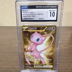 Pokemon Mew ex 205/165 SV: Scarlet & Violet 151 Hyper Rare Holo CGC 10 - Image 1
