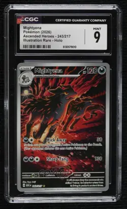 Mightyena Illustration Rare Pokemon Mega Evolution Ascended Heroes ASC CGC 9 - Image 1