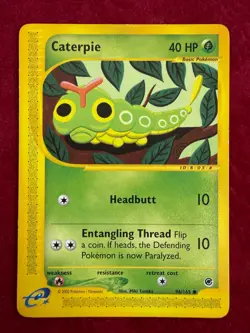 Pokemon TCG Caterpie Non-Holo 96/165, Expedition (MP) - Image 1