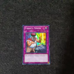 Tyrant's Temper Super Rare 1st Ed LP STBL-EN079 Yugioh - Image 1