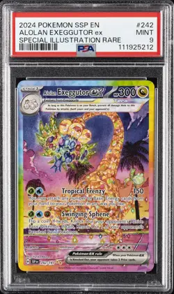 2024 POKEMON SSP EN-SURGING SPARKS #242 ALOLAN EXEGGUTOR EX PSA 9 - Image 1