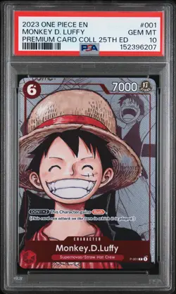 2023 One Piece Premium Bandai Collection 25th Edition Monkey D. Luffy PSA 10 - Image 1