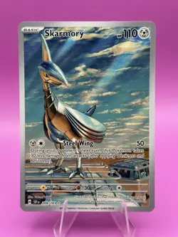 Pokemon TCG Skarmory 209/191SV08: Surging Sparks Illustration Rare Holo Card - Image 1
