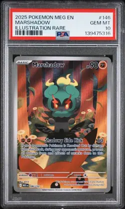 PSA 10 Marshadow #146/132 Illustration Rare - Mega Evolution Pokemon TCG Card - Image 1