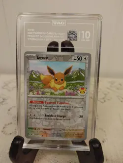 Eevee Pokemon Day 074/131 Prismatic Evolut Holo Stamped Promo English TAG 10 #74 - Image 1