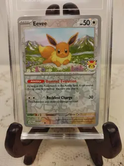 Eevee Pokemon Day 074/131 Prismatic Evolut Holo Stamped Promo English TAG 10 #74 - Image 3