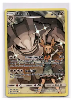 2019 Pokemon Steelix Secret, #247/236 - Holo - Cosmic Eclipse LP - Image 1