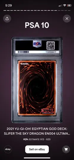 2021 Yu-Gi-Oh! Slifler Sky Dragon BROL-EN000 Astral Rare PSA 10 - Image 2