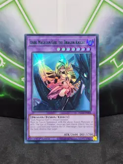 Yugioh Dark Magician Girl The Dragon Knight DLCS-EN006 Green Ultra Rare 1st NM - Image 1