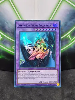 Yugioh Dark Magician Girl The Dragon Knight DLCS-EN006 Blue Ultra Rare 1st NM - Image 1