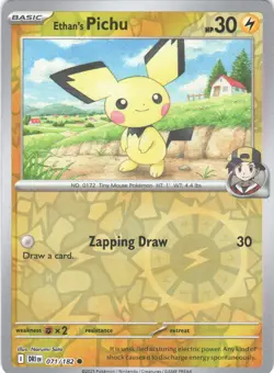 Ethan's Pichu 071/182 Common Destined Rivals Pokemon Reverse Holo NM - Image 1