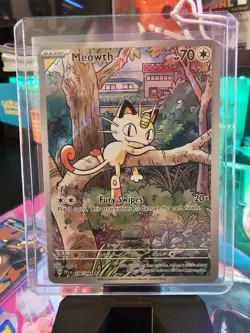 Pokemon Meowth 106/094 – Phantasmal Flames – English IR (Illustration Rare) - Image 2