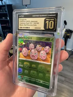 CGC Pristine 10 Exeggcute 102/165 sv2a Master Ball Holo Pokemon 151 Japanese - Image 3
