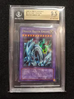 2006 Dragon Master Knight BGS 9.5 Gold Label - UE02-EN001 Ultra Rare Holo YuGiOh - Image 1