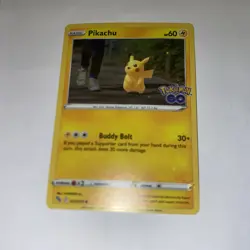 Pokemon TCG Sword & Shield Pokemon GO 27/78 Cosmos Holo Pikachu Mint - Image 1