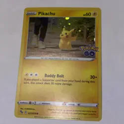 Pokemon TCG Sword & Shield Pokemon GO 27/78 Cosmos Holo Pikachu Mint - Image 2