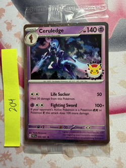 Pokemon TCG Ceruledge 040/091 Pokemon Day Stamped Promo Holo SEALED NM - Image 1