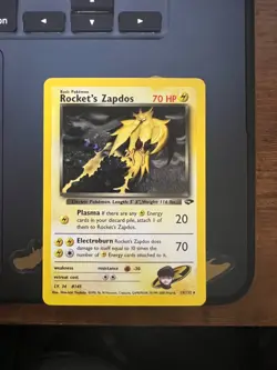 Pokemon's NM Rocket's Zapdos 15/132 Gym Challenge Holo - Image 1