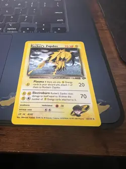 Pokemon's NM Rocket's Zapdos 15/132 Gym Challenge Holo - Image 2