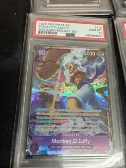 2025 One Piece EN 2nd Anniversary Set Sequential Set of (8) PSA 10 - Image 3
