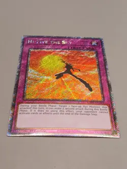 Yugioh Hi-Five the Sky RA04-EN239 Platinum Secret Rare 1st Ed Near Mint - Image 1