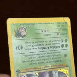 Giovanni's Nidoking 7/132 Holo Rare Gym Challenge Pokemon Card DMG - Image 3