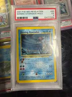 Pokemon TCG Shining Gyarados Holo Card Neo Revelation 65/64 PSA 5 - Image 1
