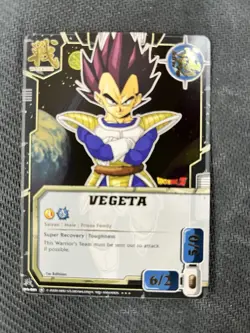 Vegeta Super Rare Dragonball Z CCG 2009 Bandai Card Game NM Foil Set 1 - Image 1